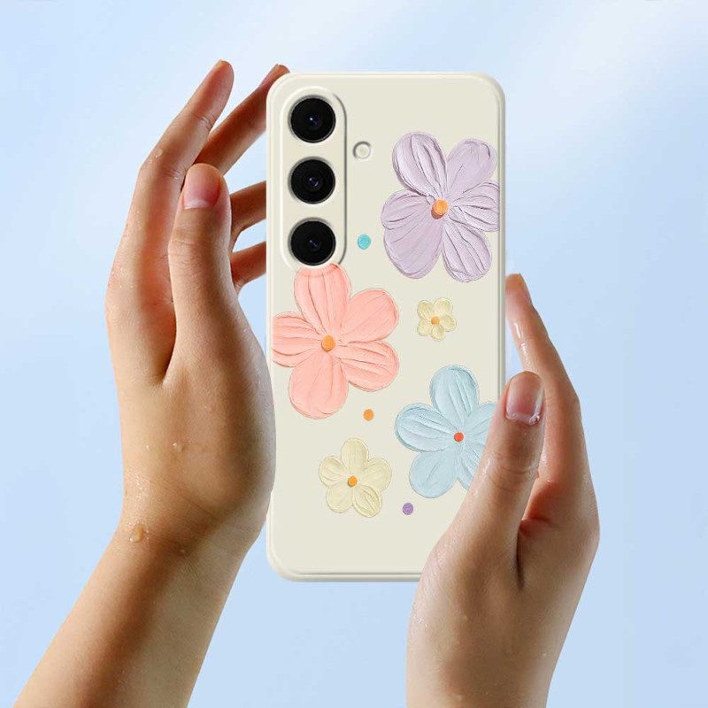 Skal Samsung Galaxy S25 Fe Pastellblommig Silikon