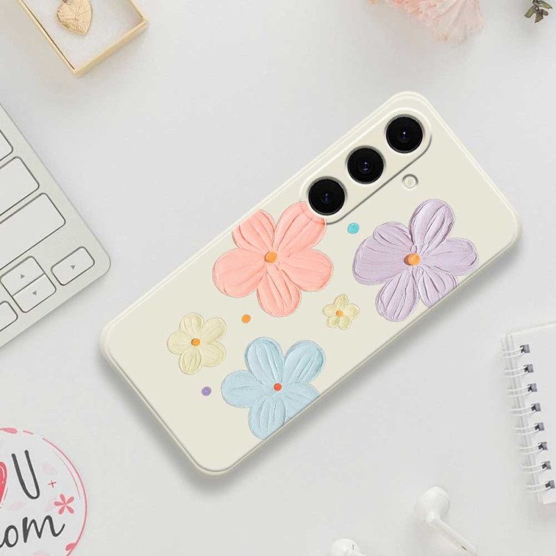 Skal Samsung Galaxy S25 Fe Pastellblommig Silikon