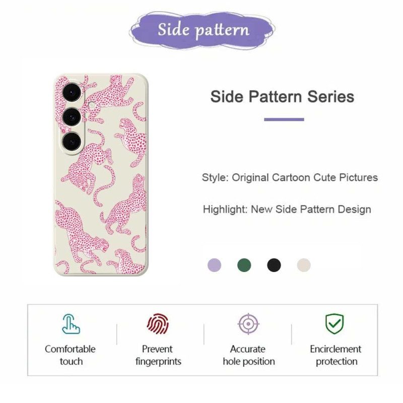 Skal Samsung Galaxy S25 Fe Rosa Leopard Silikon