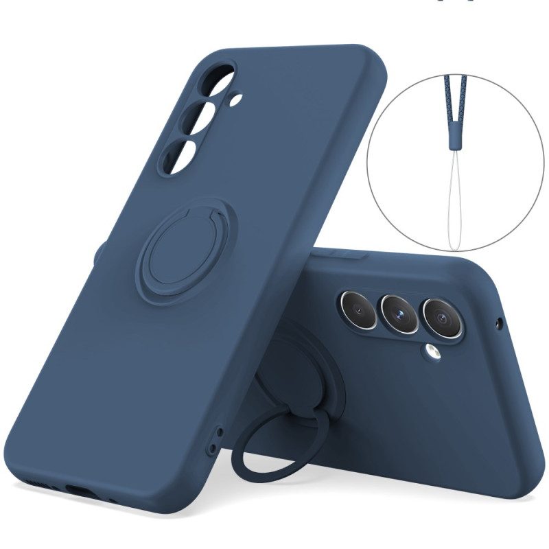 Skal Samsung Galaxy S25 Fe Silikon Med Ringhållare Och Rem