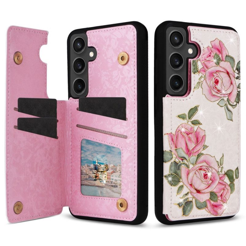 Skal Samsung Galaxy S25 Fe Telefonfodral Blommigt Korthållare