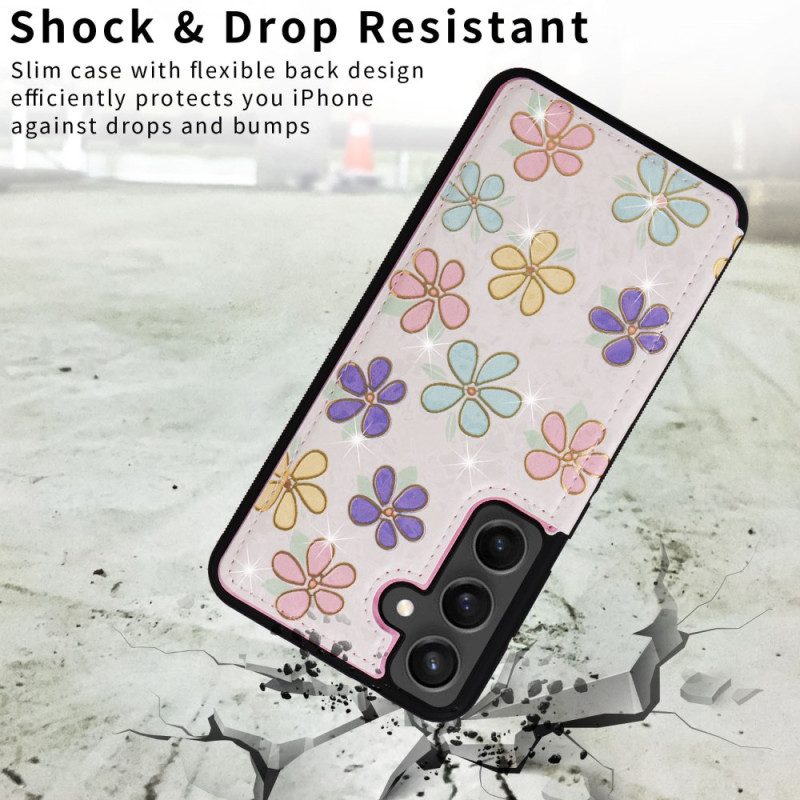 Skal Samsung Galaxy S25 Fe Telefonfodral Blommigt Korthållare