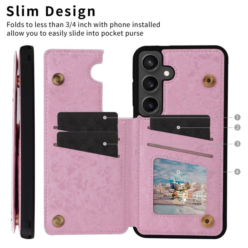 Skal Samsung Galaxy S25 Fe Telefonfodral Blommigt Korthållare