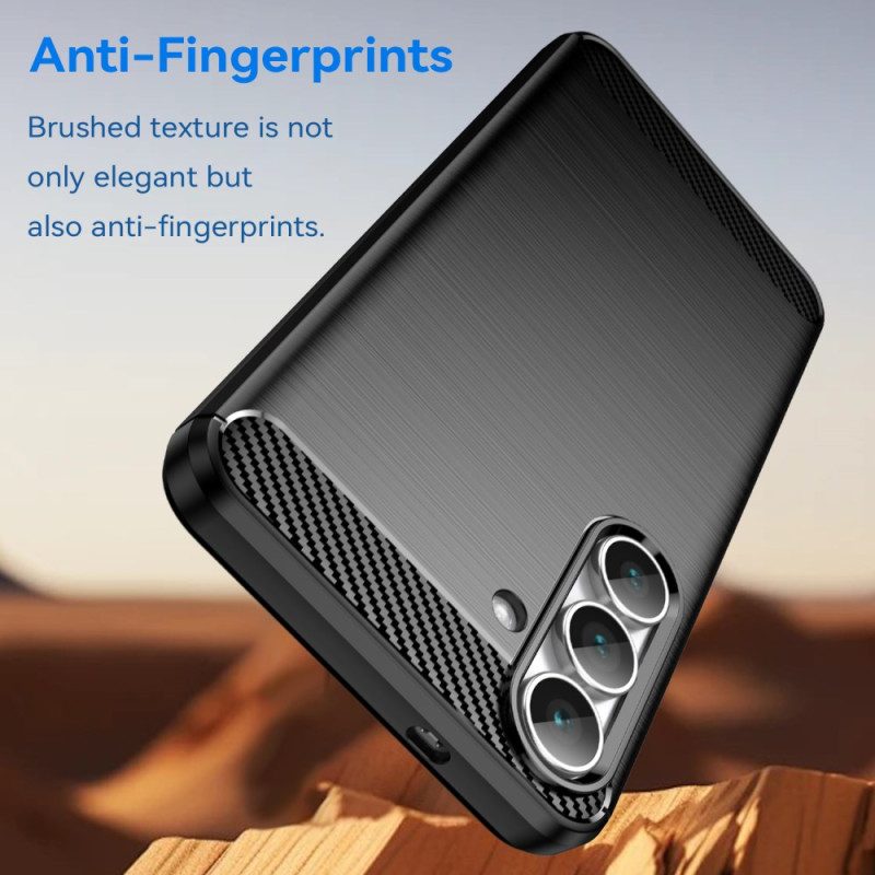 Skal Samsung Galaxy S25 Fe Telefonfodral Borstad Kolfiber