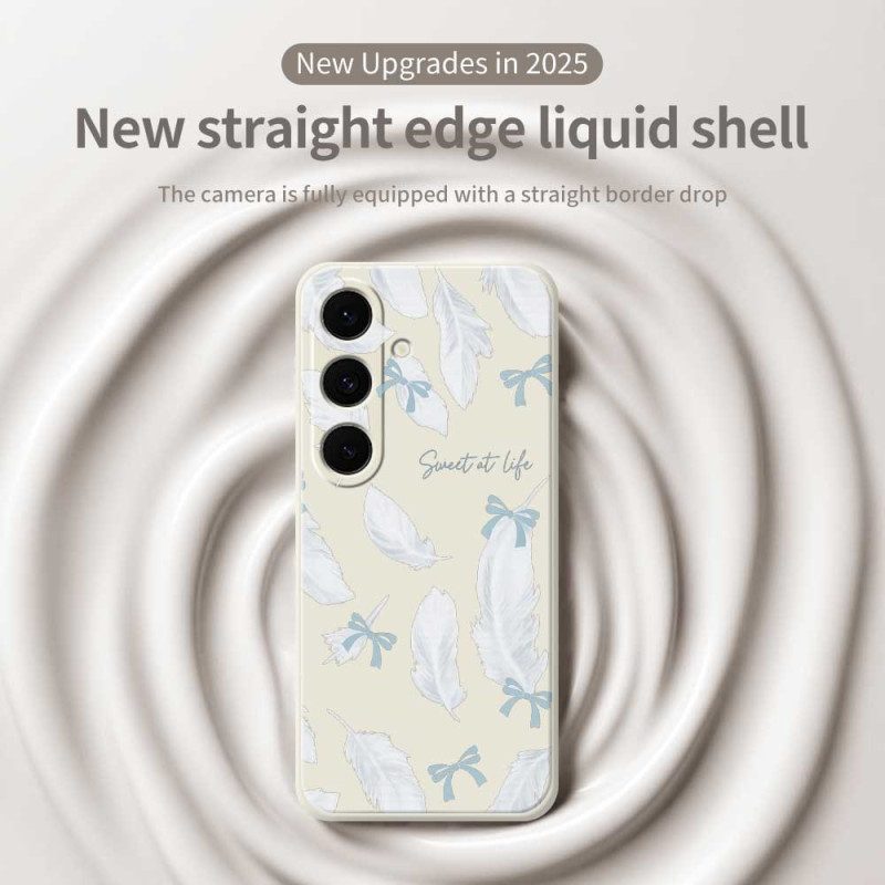 Skal Samsung Galaxy S25 Fe Vit Fjädersilikon