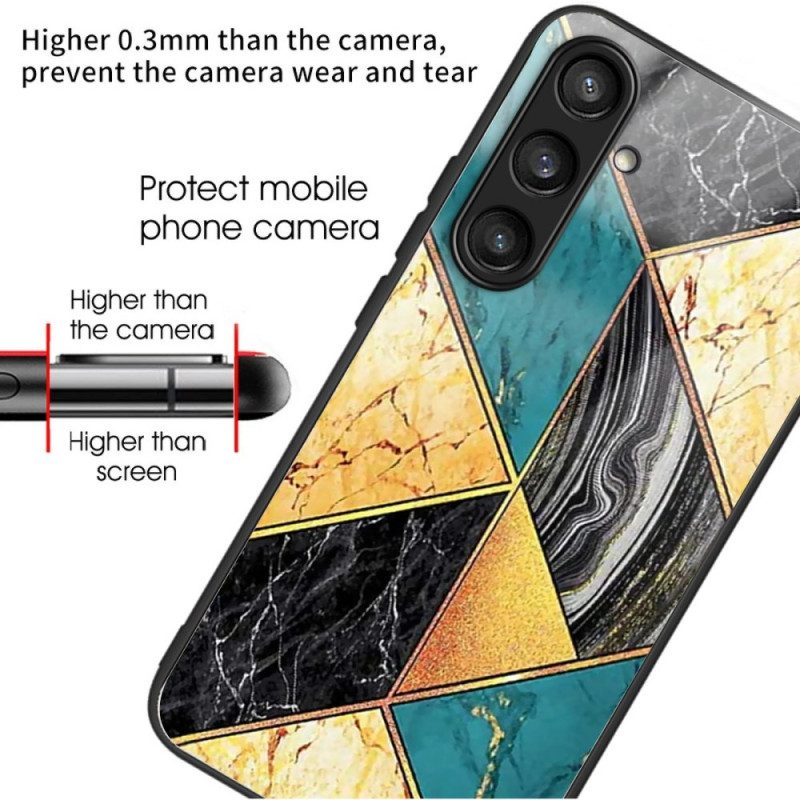 Skal Samsung Galaxy S25 Plus 5g Färgad Marmor I Härdat Glas