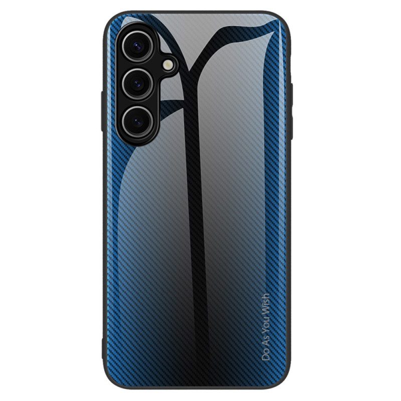 Skal Samsung Galaxy S25 Plus 5g Härdat Glas Med Kolfiber Fiber