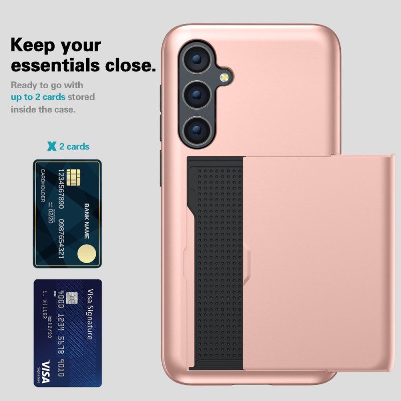 Skal Samsung Galaxy S25 Plus 5g Integrerad Korthållare Med Metalleffekt