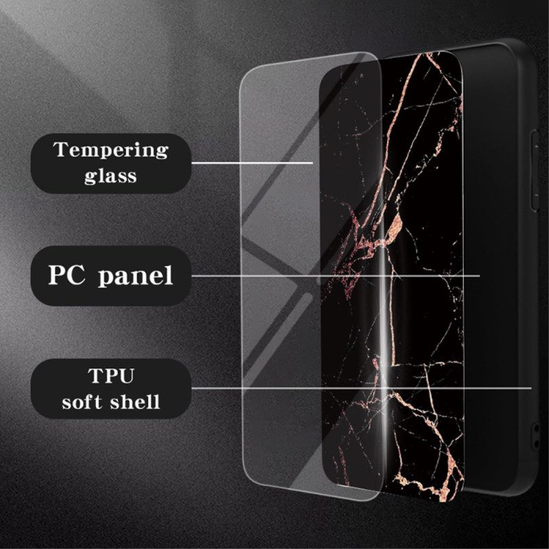 Skal Samsung Galaxy S25 Plus 5g Marmorerat Härdat Glas