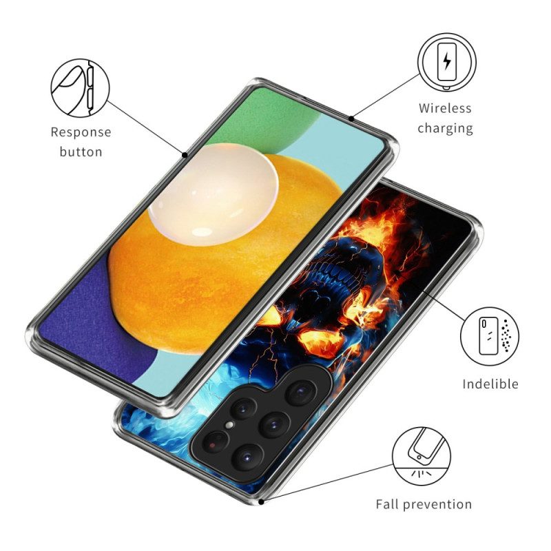 Skal Samsung Galaxy S25 Ultra 5g Flammande Dödskalle