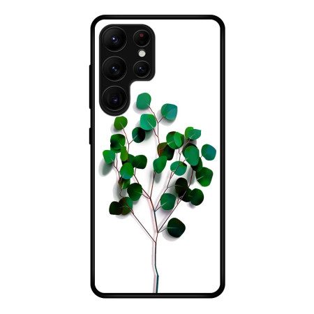 Skal Samsung Galaxy S25 Ultra 5g Gröna Blad I Härdat Glas