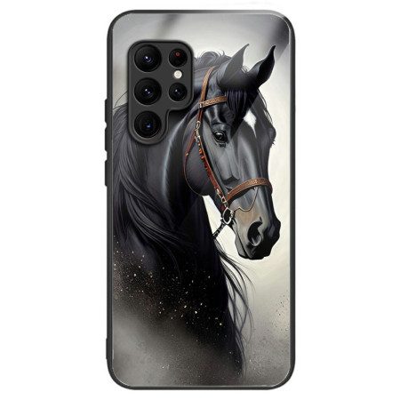 Skal Samsung Galaxy S25 Ultra 5g Härdat Glas Med Grå Häst