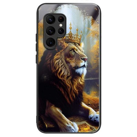 Skal Samsung Galaxy S25 Ultra 5g Härdat Glas Med Gyllene Lejon