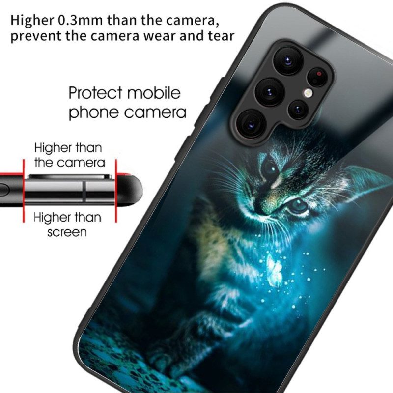 Skal Samsung Galaxy S25 Ultra 5g Katt I Härdat Glas