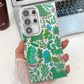 Skal Samsung Galaxy S25 Ultra 5g Roliga Dinosaurier Med Linsskydd