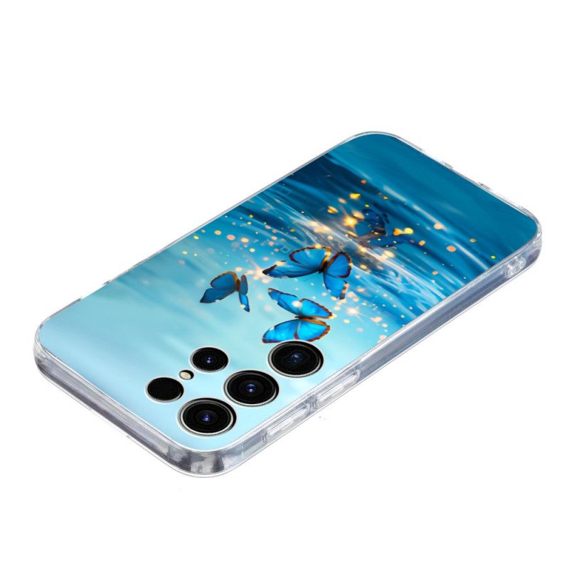 Skal Samsung Galaxy S25 Ultra 5g Telefonfodral Blå Fjärilar