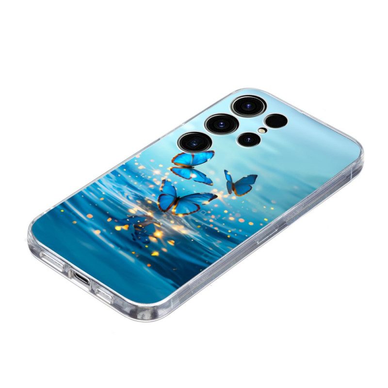 Skal Samsung Galaxy S25 Ultra 5g Telefonfodral Blå Fjärilar