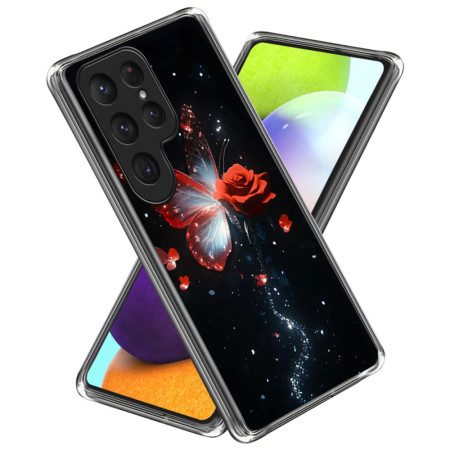 Skal Samsung Galaxy S25 Ultra 5g Telefonfodral Fjäril Och Ros