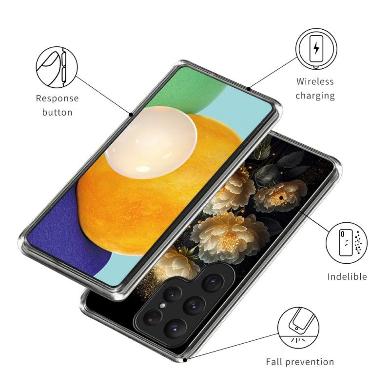 Skal Samsung Galaxy S25 Ultra 5g Telefonfodral Gyllene Pion