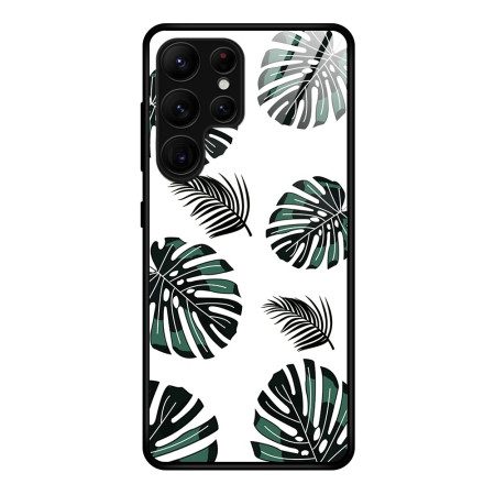 Skal Samsung Galaxy S25 Ultra 5g Telefonfodral Lövmönster I Härdat Glas