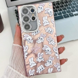 Skal Samsung Galaxy S25 Ultra 5g Telefonfodral Roliga Kaniner Med Linsskydd