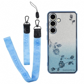 Skal Samsung Galaxy S26 Blommor Och Strass Med Kadem-rem