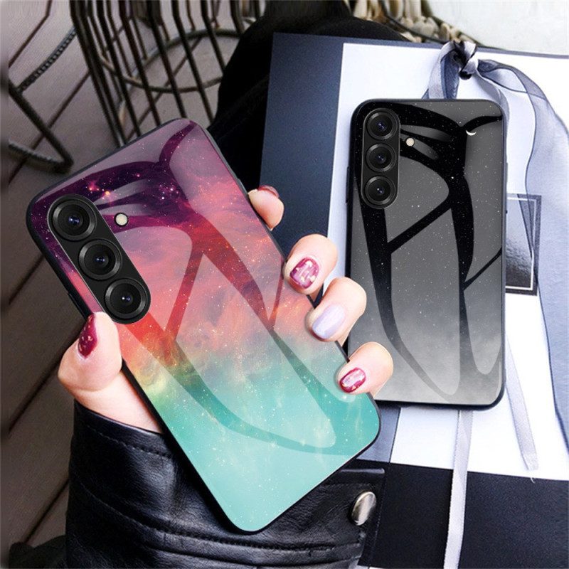 Skal Samsung Galaxy S26 Himmelsblått Stjärnmönster I Härdat Glas