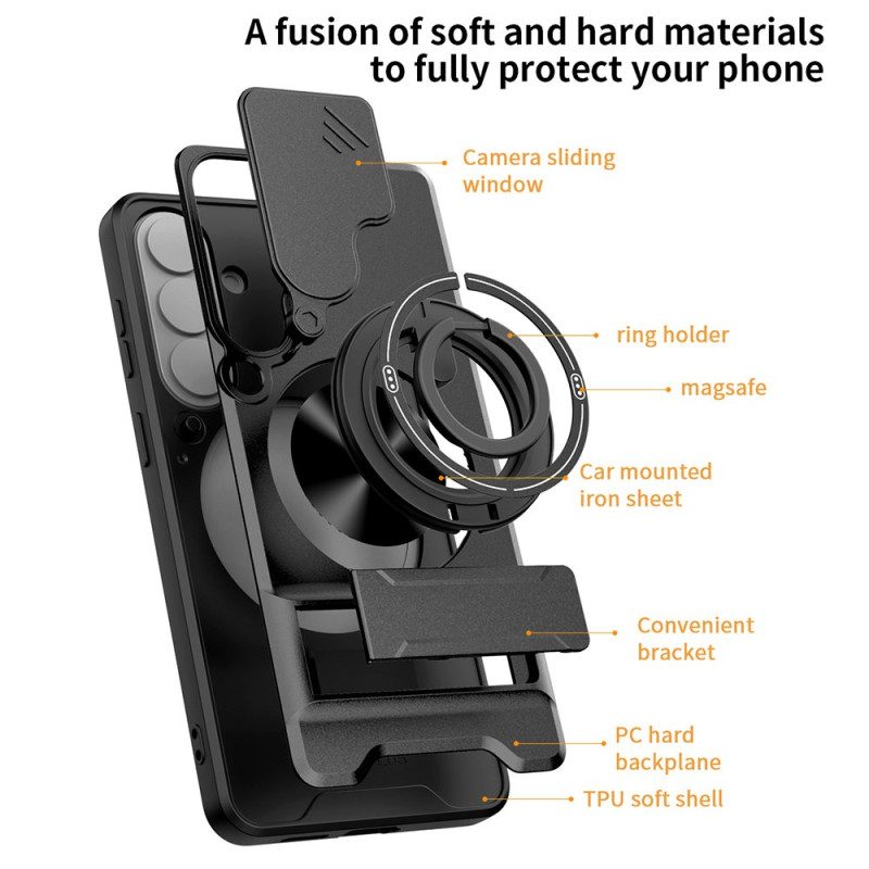 Skal Samsung Galaxy S26 Magnetisk Vikbar Ringhållare Och Kameraskydd