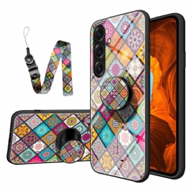 Skal Samsung Galaxy S26 Patchwork-stativ Och Rem