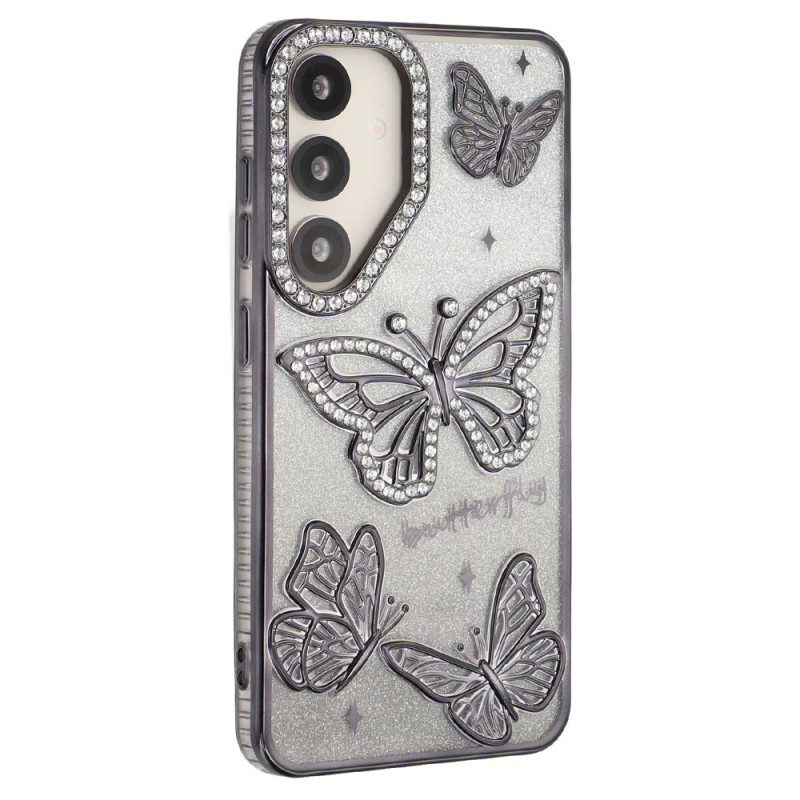 Skal Samsung Galaxy S26 Plus 3d-fjärilar Och Strass