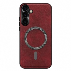 Skal Samsung Galaxy S26 Plus Lädereffekt Och Metalllinsbåge