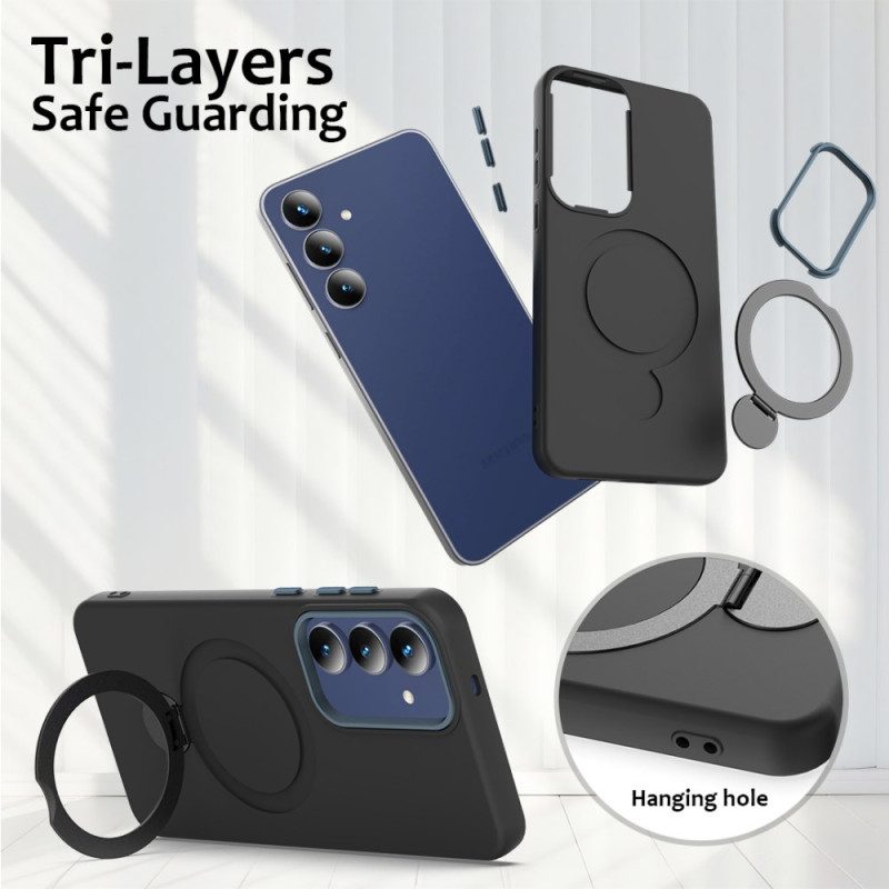 Skal Samsung Galaxy S26 Plus Telefonfodral Magnetisk Med Roterande Ring Och Stativ