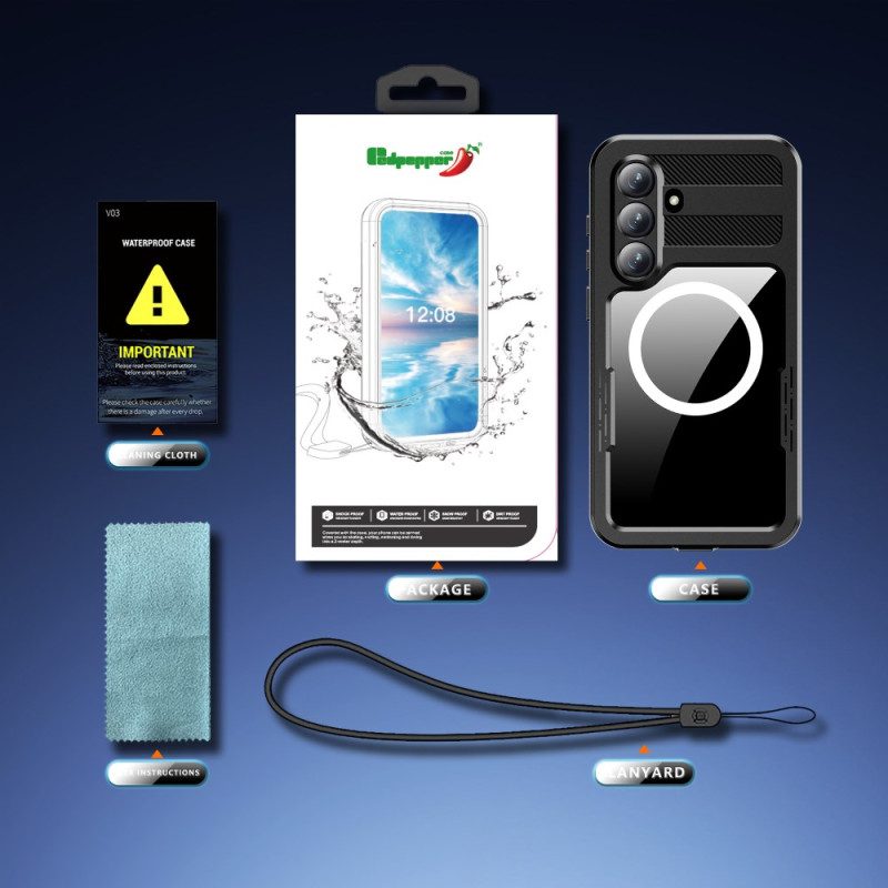 Skal Samsung Galaxy S26 Plus Telefonfodral Vattentät Magnetisk Redpepper