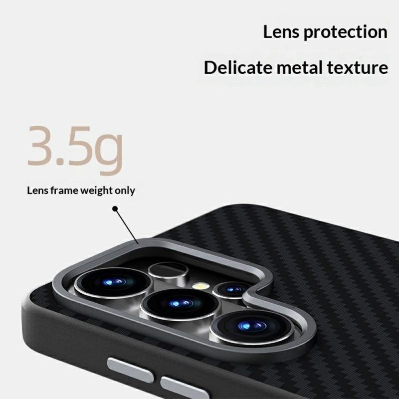 Skal Samsung Galaxy S26 Plus Texturerat Magnetiskt Fäste I Kolfiber