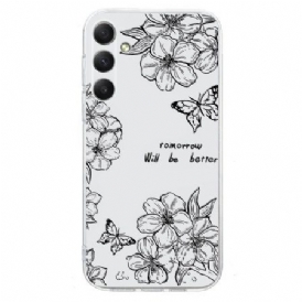 Skal Samsung Galaxy S26 Svarta Blommor