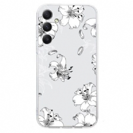 Skal Samsung Galaxy S26 Telefonfodral Vita Blommor