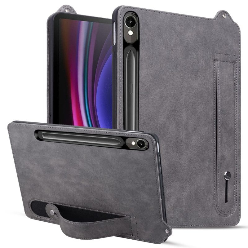 Skal Samsung Galaxy Tab S10 Fe Lädereffekt Med Rem