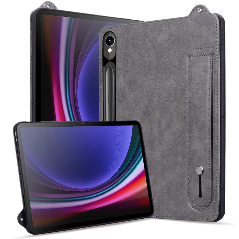 Skal Samsung Galaxy Tab S10 Fe Lädereffekt Med Rem