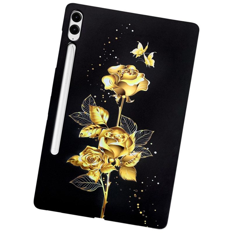 Skal Samsung Galaxy Tab S10 Plus Telefonfodral Gyllene Rosor