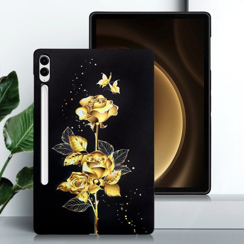 Skal Samsung Galaxy Tab S10 Plus Telefonfodral Gyllene Rosor