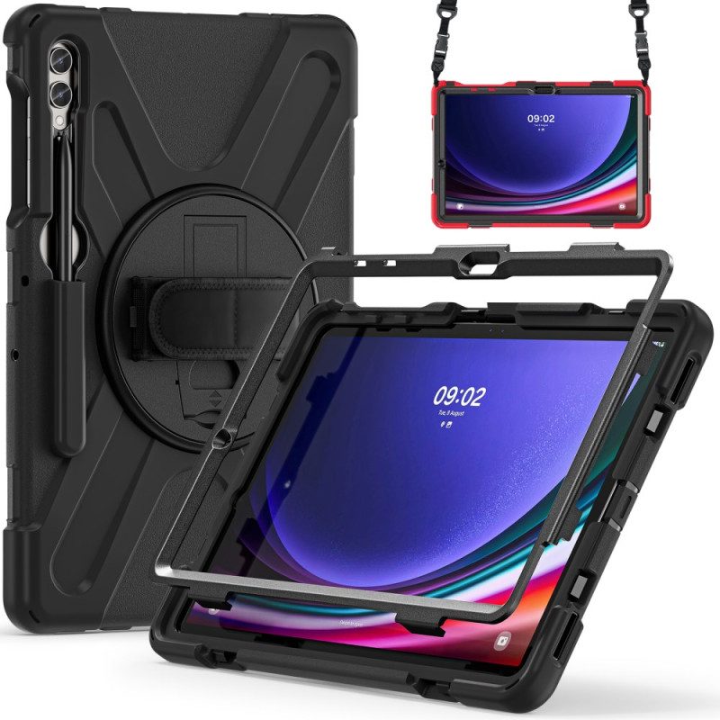 Skal Samsung Galaxy Tab S10 Plus Telefonfodral Slitstarkt Stativ Och Axelrem