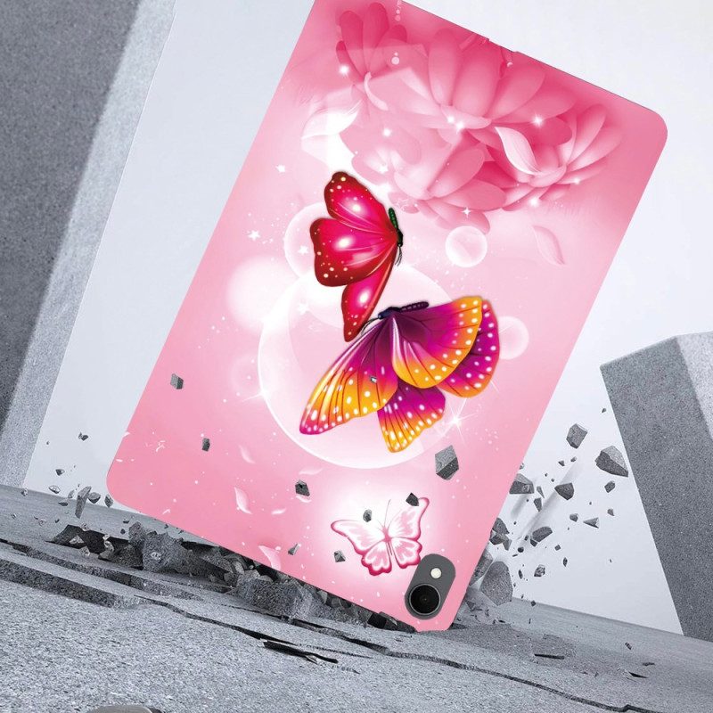 Skal Samsung Galaxy Tab S11 Telefonfodral Rosa Fjärilar