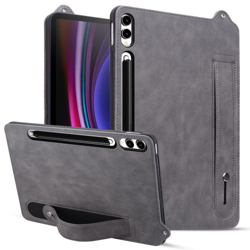 Skal Samsung Galaxy Tab S11 Ultra Lädereffekt Med Manuell Rem