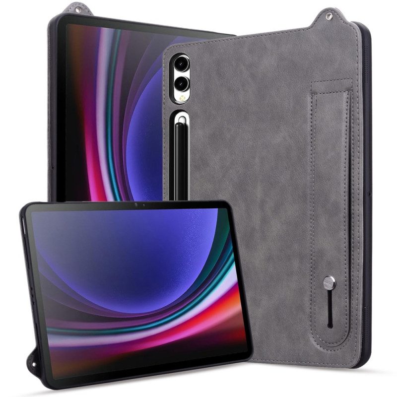Skal Samsung Galaxy Tab S11 Ultra Lädereffekt Med Manuell Rem