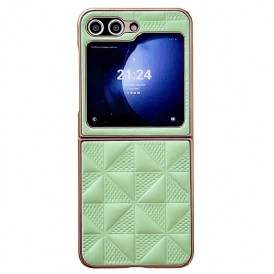 Skal Samsung Galaxy Z Flip 6 Quiltade Metalleffektkanter