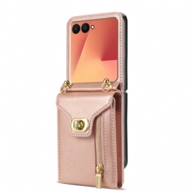 Skal Samsung Galaxy Z Flip 7 Dragkedja-plånbok Och Axelrem