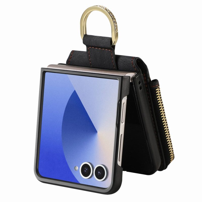 Skal Samsung Galaxy Z Flip 7 Fack Med Dragkedja Och Korthållare