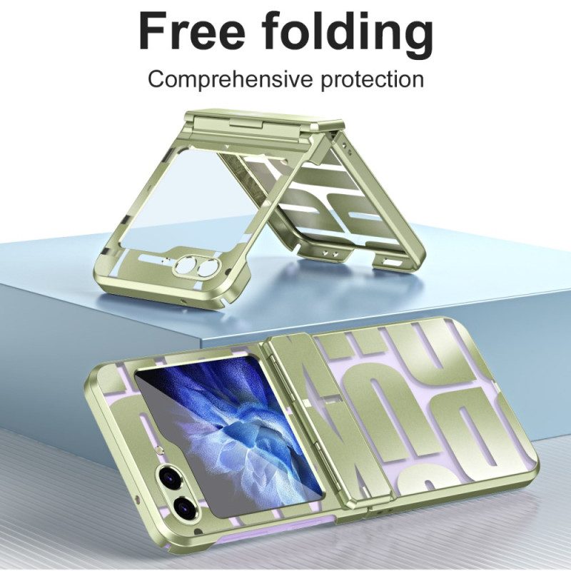 Skal Samsung Galaxy Z Flip 7 Fe Bokstäver Med Härdat Glas