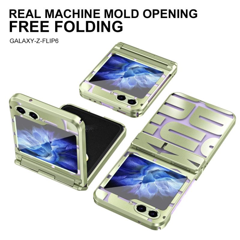Skal Samsung Galaxy Z Flip 7 Fe Bokstäver Med Härdat Glas