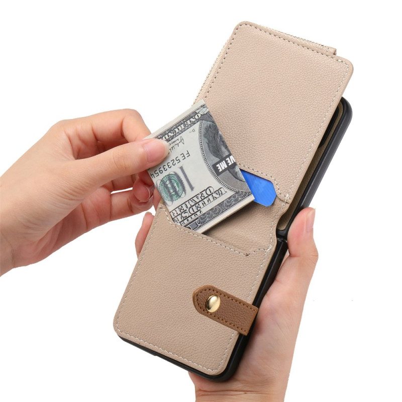 Skal Samsung Galaxy Z Flip 7 Fe Fack Med Dragkedja Och Ringhållare